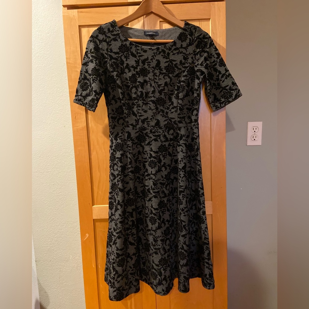 Lands end velvet dress